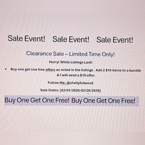 Clearance Sale Event Notice